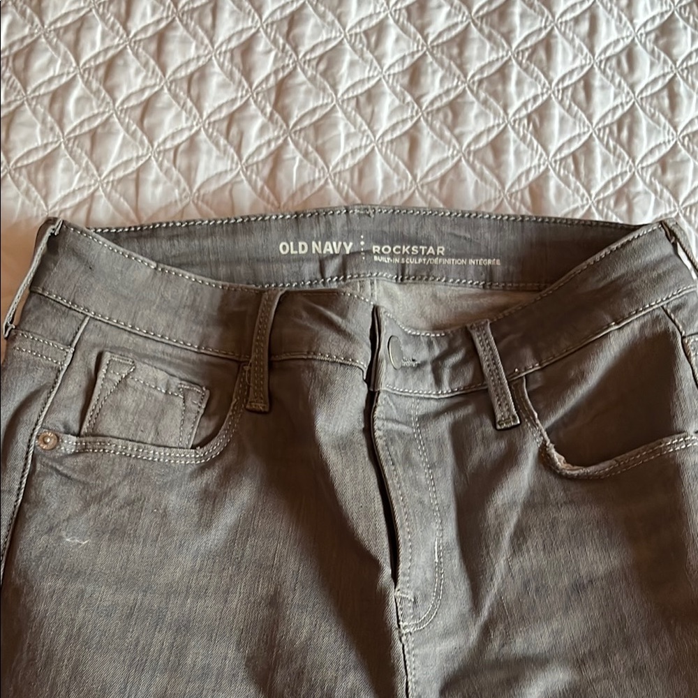 Old Navy Gray Rockstar Jeans